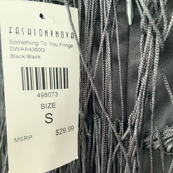 Black Fringe Dress - Picture 3 of 3